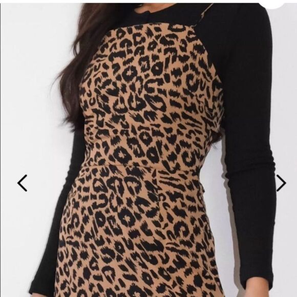 Missguided Mini Dress Leopard Print Cami Bow Tie Back US Size 0 - Picture 3 of 9
